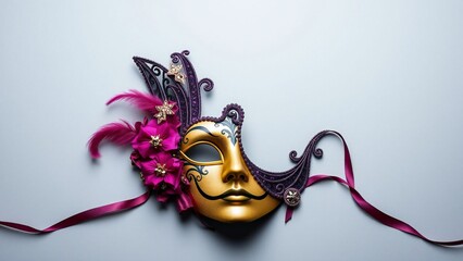 Festive venetian carnival mask 
