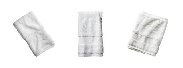  Luxurious Towels Elegantly Displayed on a transparent background Generative AI