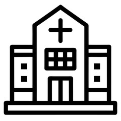 Hospital building. Icon for design. Easily editable