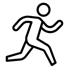 fast run icon outline