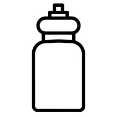 water bottle icon flat simple outline logo