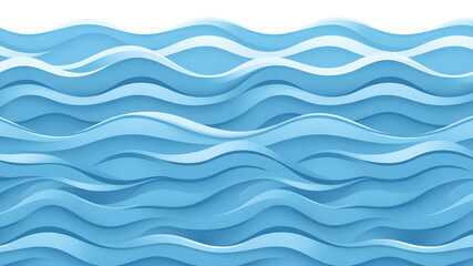 Fototapeta premium Seamless wave pattern. Water waves. Wavy lines. Generative AI