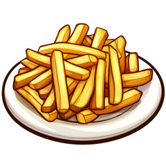 Golden fries look delicious and tempting