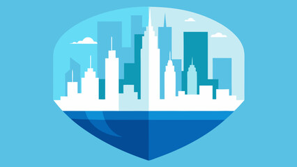 A Whimsical Vector Illustration Of A City Made Entirely Of Colorful Stained Glass