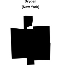 Dryden (New York) blank outline map