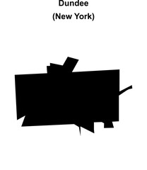 Dundee (New York) blank outline map