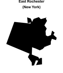 East Rochester (New York) blank outline map