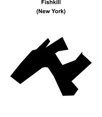 Fishkill (New York) blank outline map