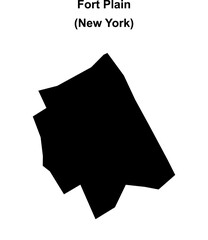 Fort Plain (New York) blank outline map