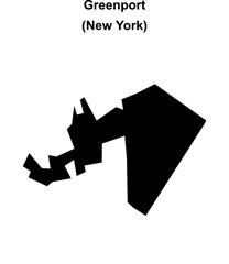 Greenport (New York) blank outline map