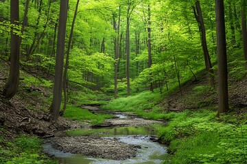 forest in the morning
