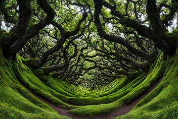 forest in the morning