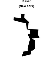 Kaser (New York) blank outline map
