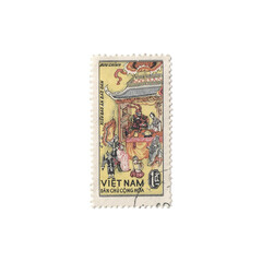 old stamp on transparent background