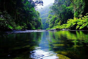 forest in the morning