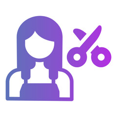 hairdresser Gradient icon