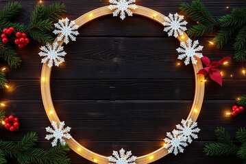 holiday dark wood outdoor background