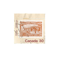 old stamp on transparent background