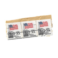 old stamp on transparent background
