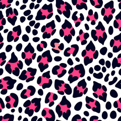 Abstract modern leopard seamless pattern. Animals trendy background. Color decorative vector stock illustration for print, card, postcard, fabric, textile. Modern ornament of stylized skin stock illus