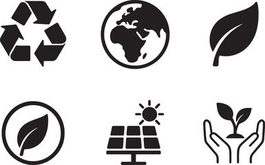 Set of ecology, Save the world with green living icons