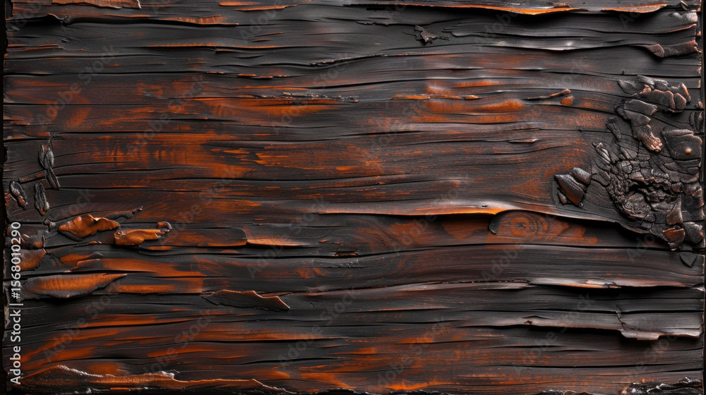 Poster rough cedar wood panel with darkened edges, showcasing textured surface that evokes sense of rustic 