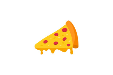 pizza with mozzarella icon flat design