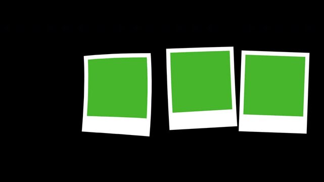 White Polaroid Frames icon animation