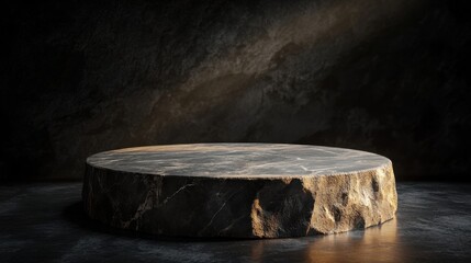 Fototapeta premium Dark Marble Stone Product Display Platform