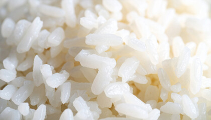 艶やかな炊きたてごはんの接写素材 &ndash; ふっくら粒立ちが美味しさを伝える和食の表情
Glossy Cooked Japanese Rice &ndash; Close-Up Showing Plump Grains and Appetizing Texture