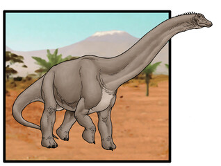 Fototapeta premium Argentinosaurus Dinosaur Poster
