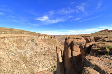 rock formations called Canyon de las Rocas between Potosi and Uyuni near Aqua de Castilla and...