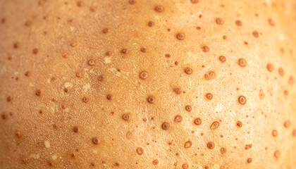 やさしい質感の梨の表皮 &ndash; 粒状の点模様が美しい高精細テクスチャ
Gentle Textured Asian Pear Skin &ndash; High-Detail Speckled Surface for Background Use