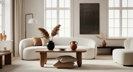 Elegant minimalist interior design