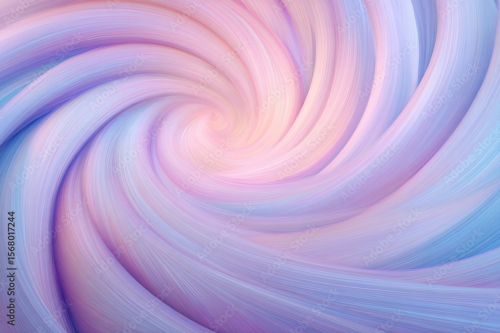 Poster soft pastel swirls create a calming vortex of colors in a dreamy space