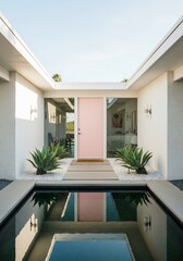 White walls minimalist architecture detail