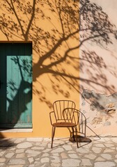 Contrasting colors peaceful setting