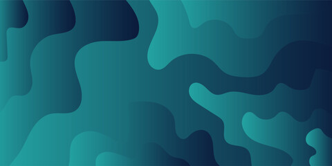 Abstract background with a gradient style  featuring blue and teal colors. Comcept wave modern simple good art