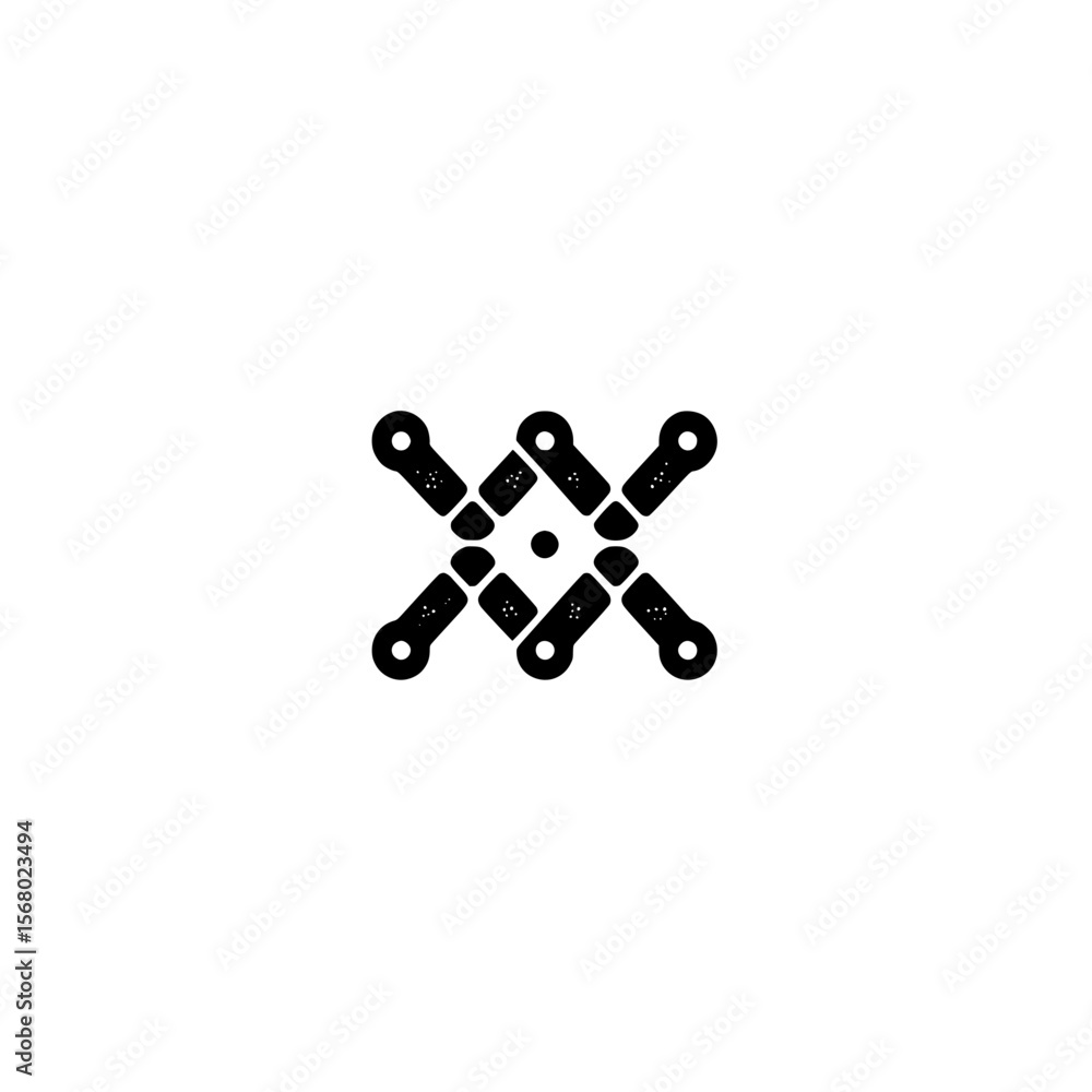 Poster vector system integration icon representing connected networks data flow and technology solutions