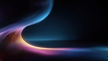 Abstract Dynamic Wavy Lines in Vibrant Colors for Digital Backgrounds