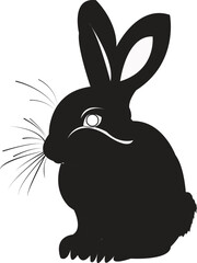 vector illustration of a bunny, vector illustration of a rabbit, rabbit silhouette