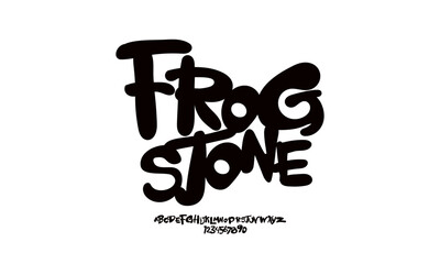 Elegant Font. Groovy Font. Graffiti Font. Creative Hand Drawn Uppercase and Number. Street Art Classic Lettering Fashion Designs Typography modern serif decorative vintage concept vector illustration