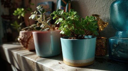 Indoor plant arrangement home still life photography natural light close-up aesthetic beauty