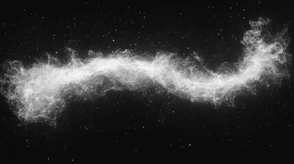 Abstract ethereal wisp against a dark backdrop.