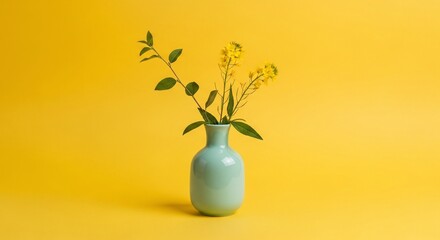 Bright yellow minimalist photography