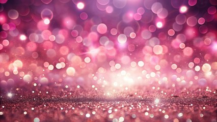 Glittering pink background with twinkling sparkling lights creating a mesmerizing bokeh effect
