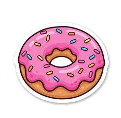 Delicious Pink Donut with Sprinkles A Sweet Treat for 2025