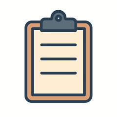 Clipboard with Blank Notes Icon