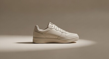 Fashionable minimalist leather sneaker design