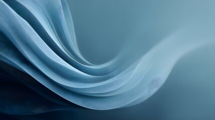 Obraz premium Abstract wave pattern in monochrome blue tones, subtle texture, smooth flow